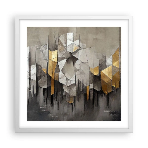 Poster in white frmae - Composition of Ice and Light - 50x50 cm