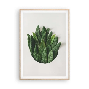 Poster in light oak frame - Untamed Curiosity - 70x100 cm