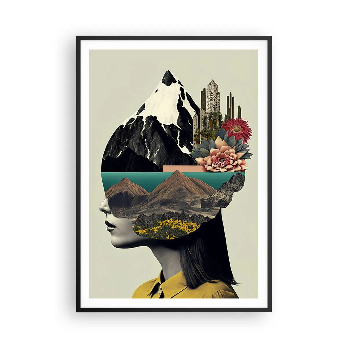 Poster in black frame - Woman - Always a Mystery - 70x100 cm