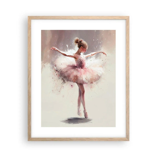 Poster in light oak frame - Like a Young Bird - 40x50 cm