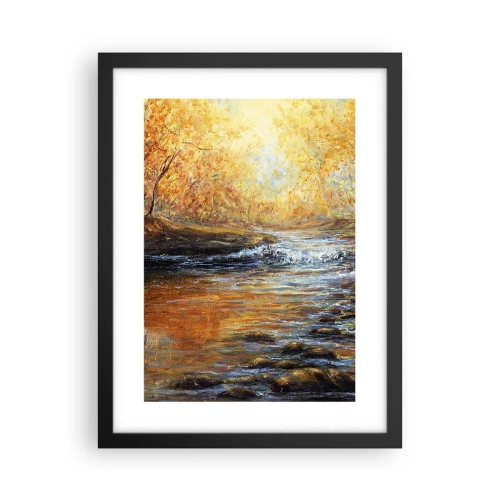 Poster in black frame - Golden Brook - 30x40 cm