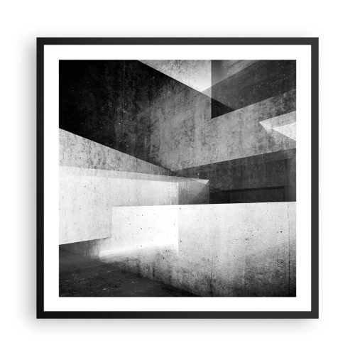Poster in black frame - Structure of Space - 60x60 cm