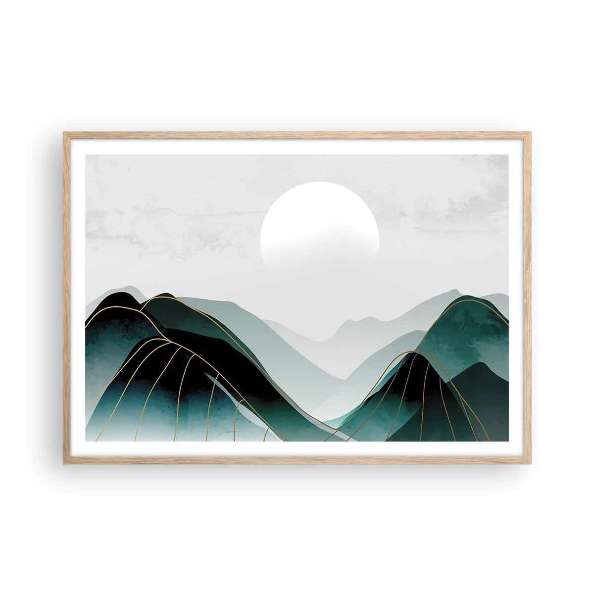 Poster in light oak frame - In Full Majesty - 100x70 cm