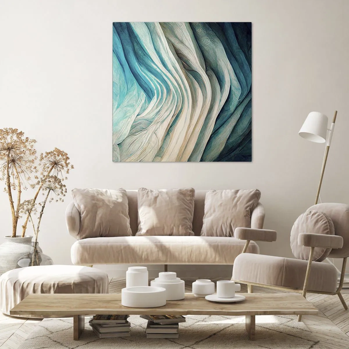 Canvas picture - Blue Insatiability - 60x60 cm