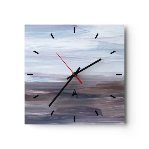 Wall clock - Clock on glass - Elements: Water - 40x40 cm