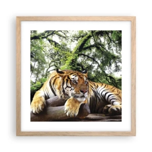 Poster in light oak frame - Best Regards - 40x40 cm