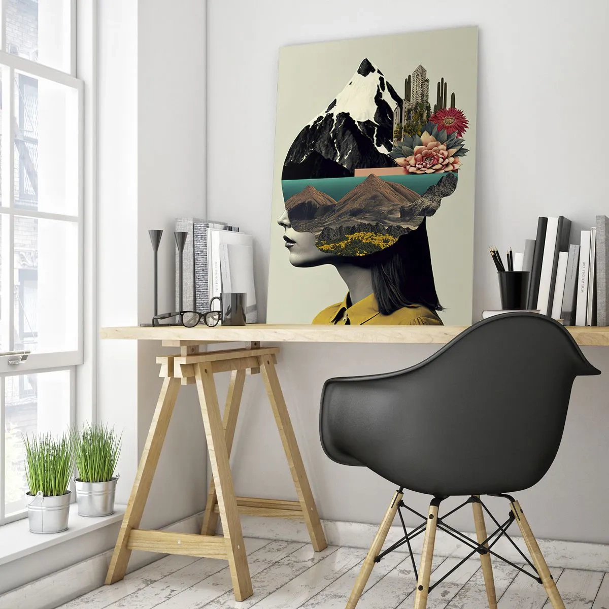 Glass picture - Woman - Always a Mystery - 50x70 cm