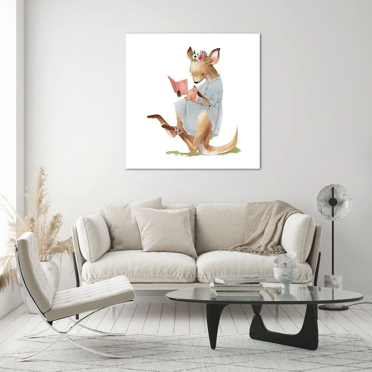 Glass picture - Read to Me, Mum - 60x60 cm