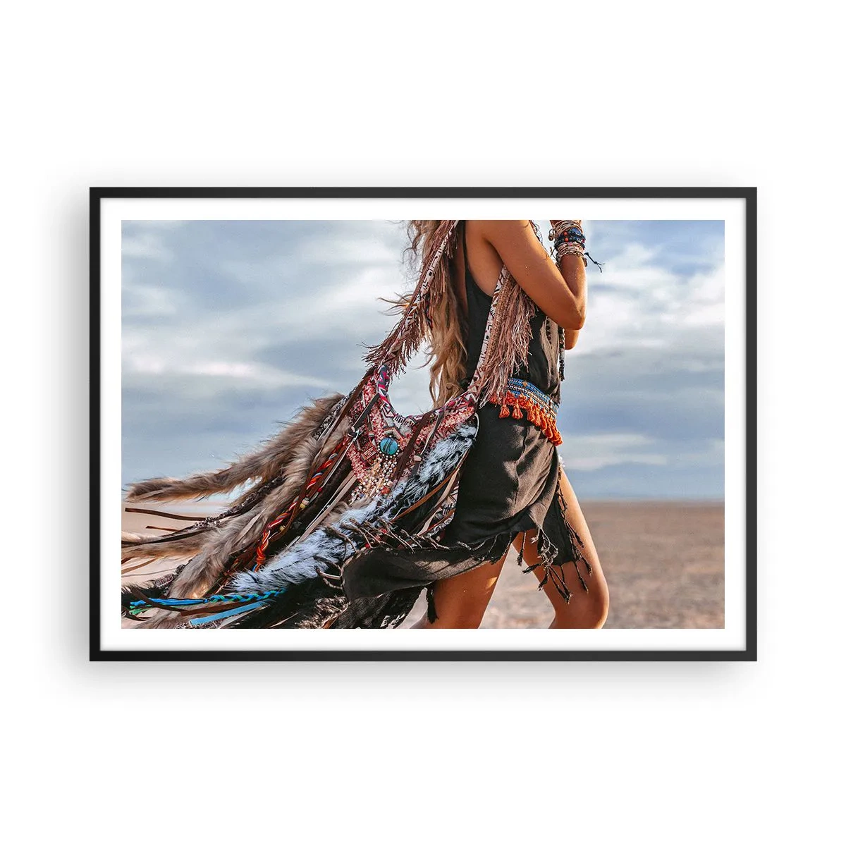 Poster in black frame - Shaman's Girl - 100x70 cm