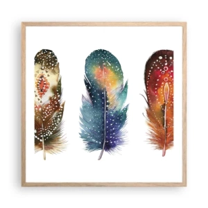 Poster in light oak frame - Rituals, Customs, Secrets - 60x60 cm