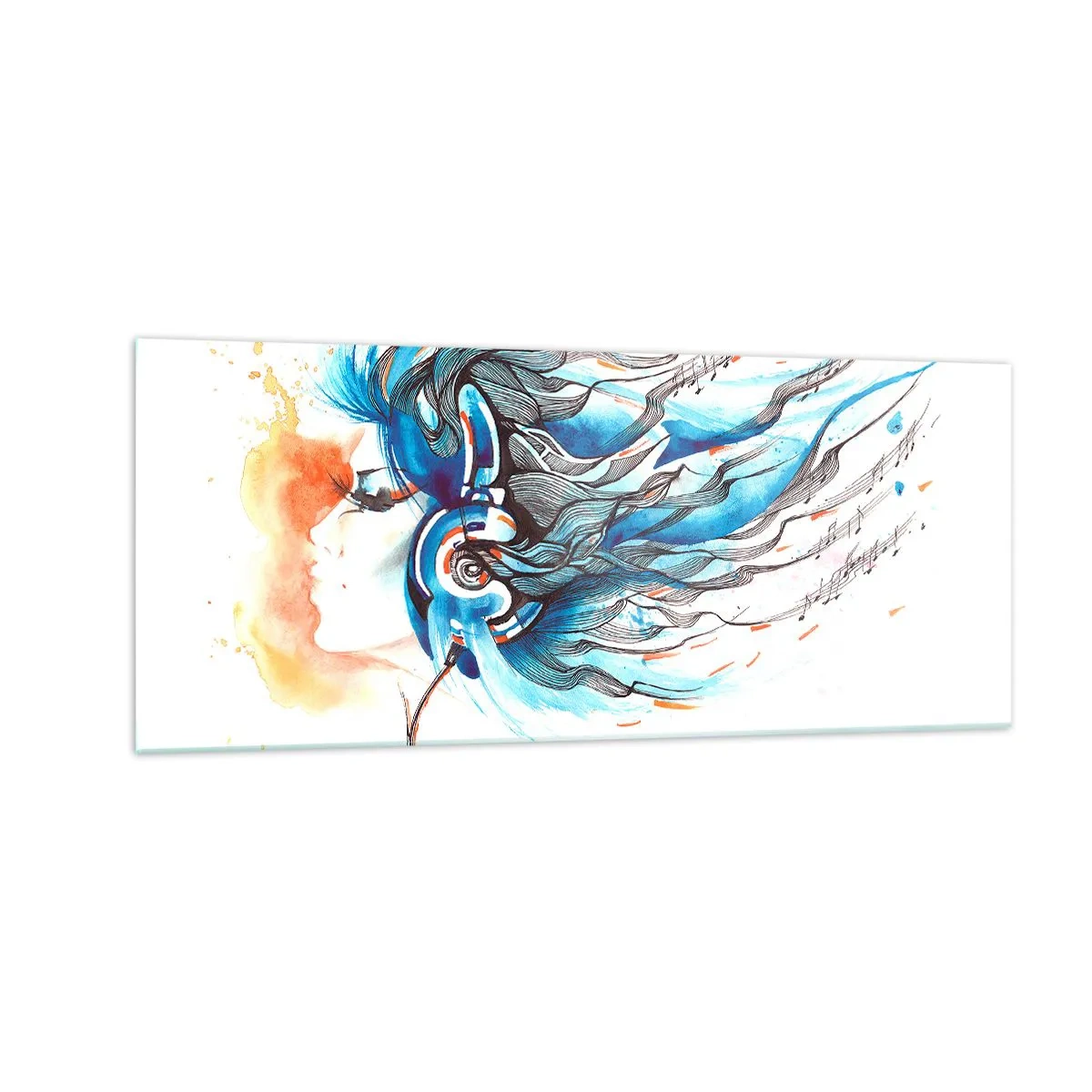 Glass picture - Let The Music Play - 100x40 cm