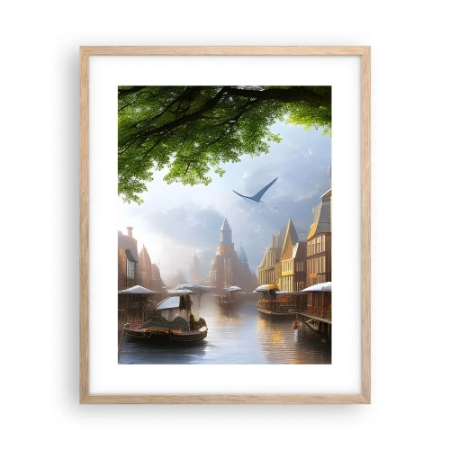 Poster in light oak frame - Dutch Urban Landscape - 40x50 cm