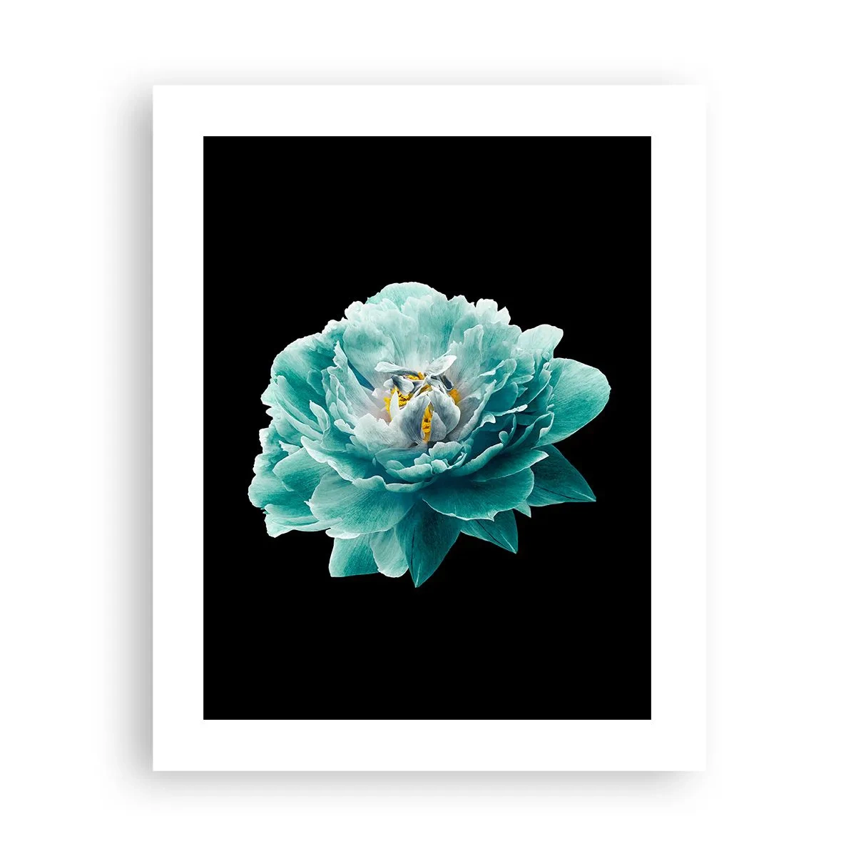 Poster - Blue and Gold Petals - 40x50 cm