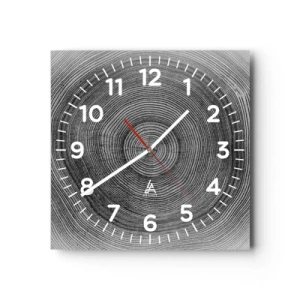 Wall clock - Clock on glass - Sign of the Time - 30x30 cm