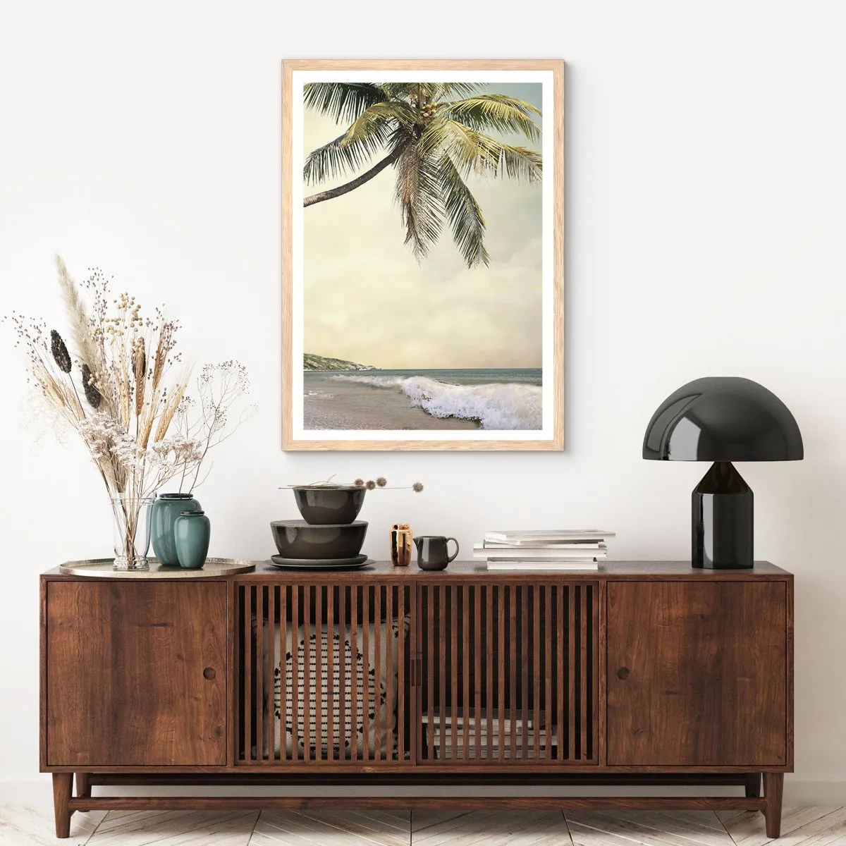 Poster in light oak frame - Tropical Dream - 70x100 cm