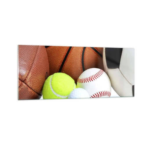 Glass picture - Football Unites Us - 100x40 cm