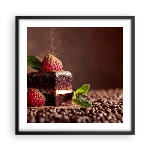 Poster in black frame - Life Is Sweet - 50x50 cm
