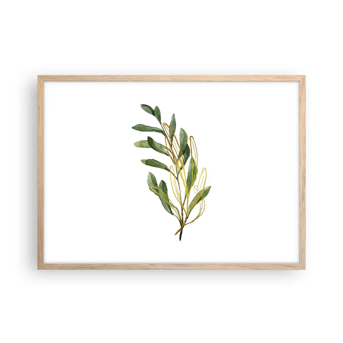 Poster in light oak frame - All that Is Good - 70x50 cm