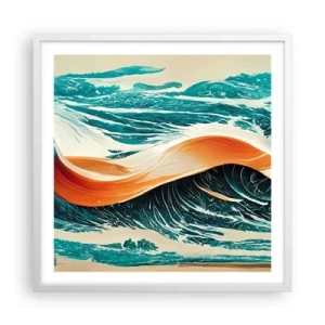 Poster in white frmae - Surfer's Dream - 60x60 cm