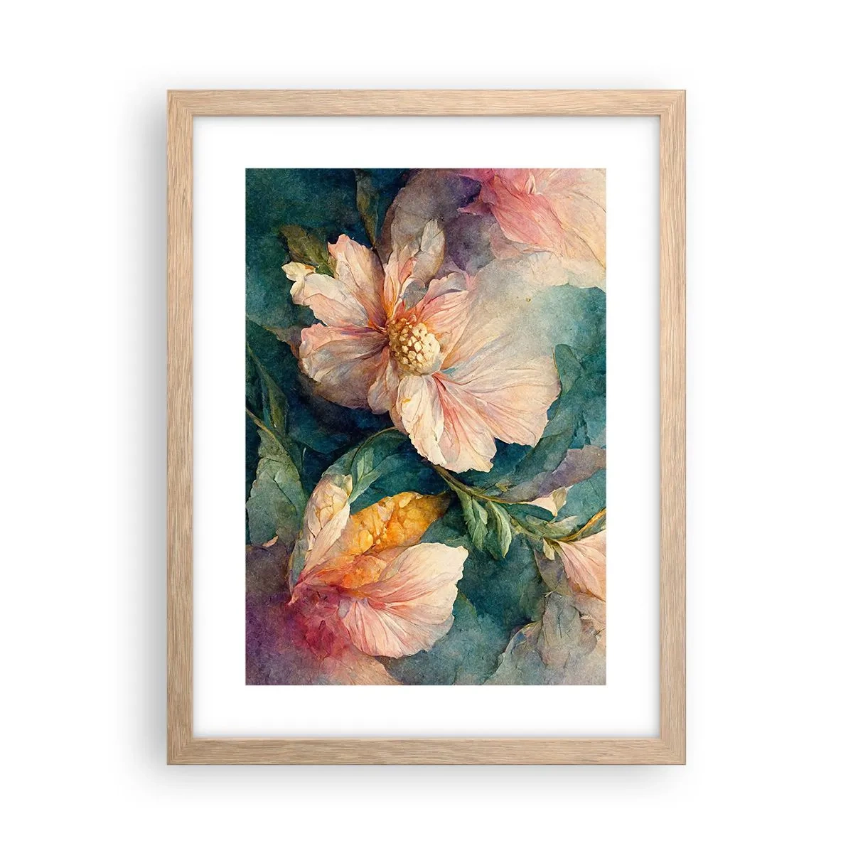 Poster in light oak frame - Sheer Subtelty - 30x40 cm