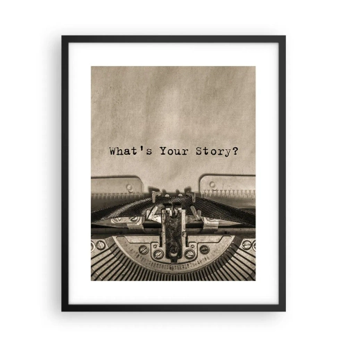 Poster in black frame - Tell Me  - 40x50 cm