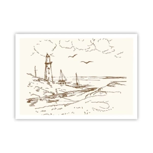 Poster - Outline of a Summer Postcard - 100x70 cm