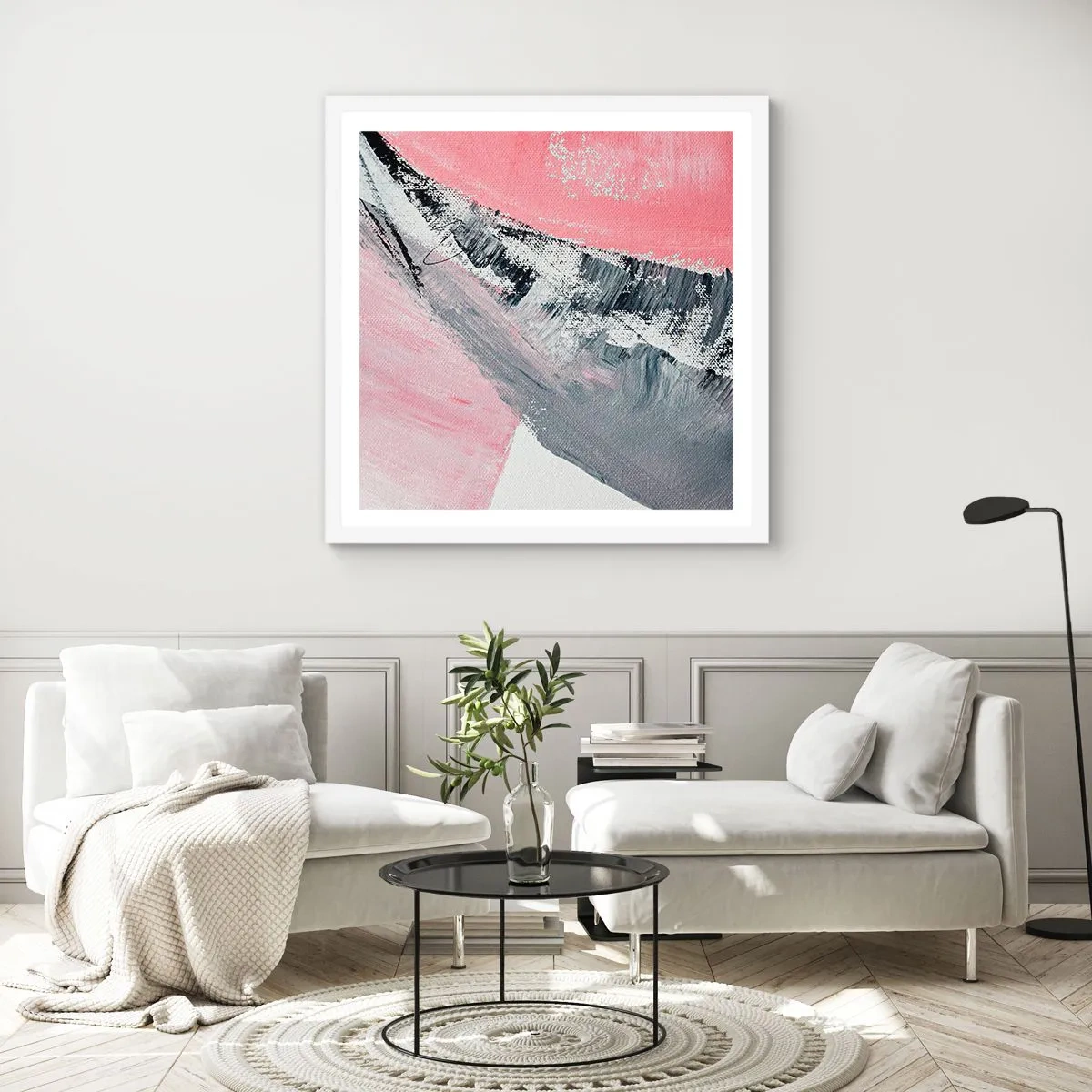 Poster in white frmae - Fitted Composition - 50x50 cm