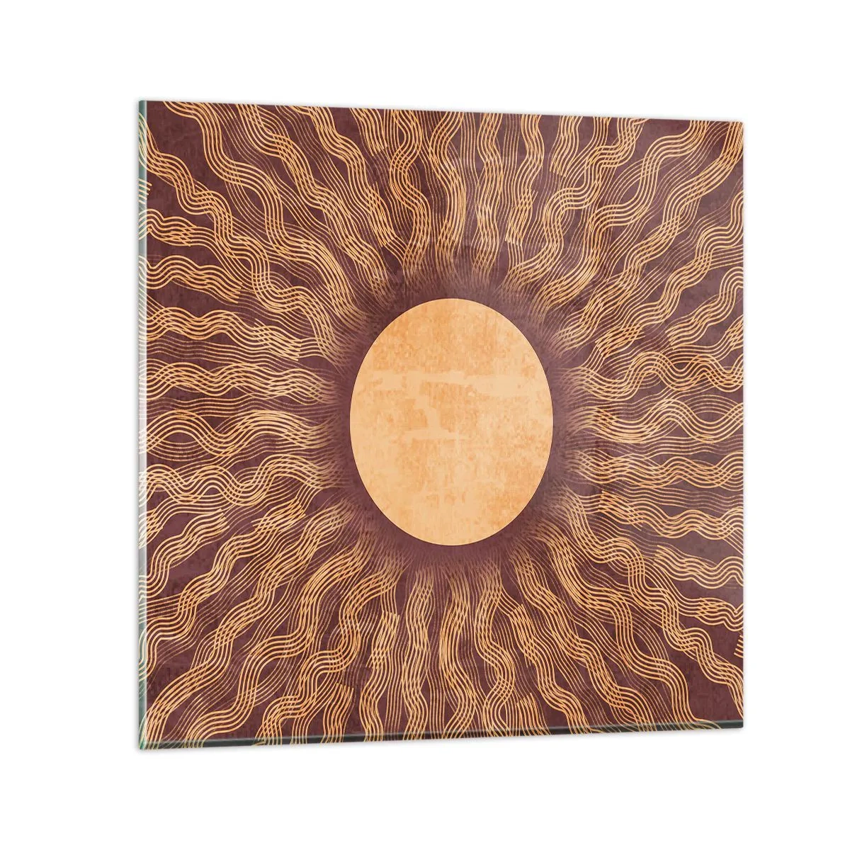 Glass picture - Sun Icon - 50x50 cm