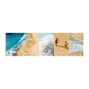 Photo Wallpaper Sample Standard Eco - And Next the Sun, Beach… - Beach, Ocean shore, Sea - 100x30 cm