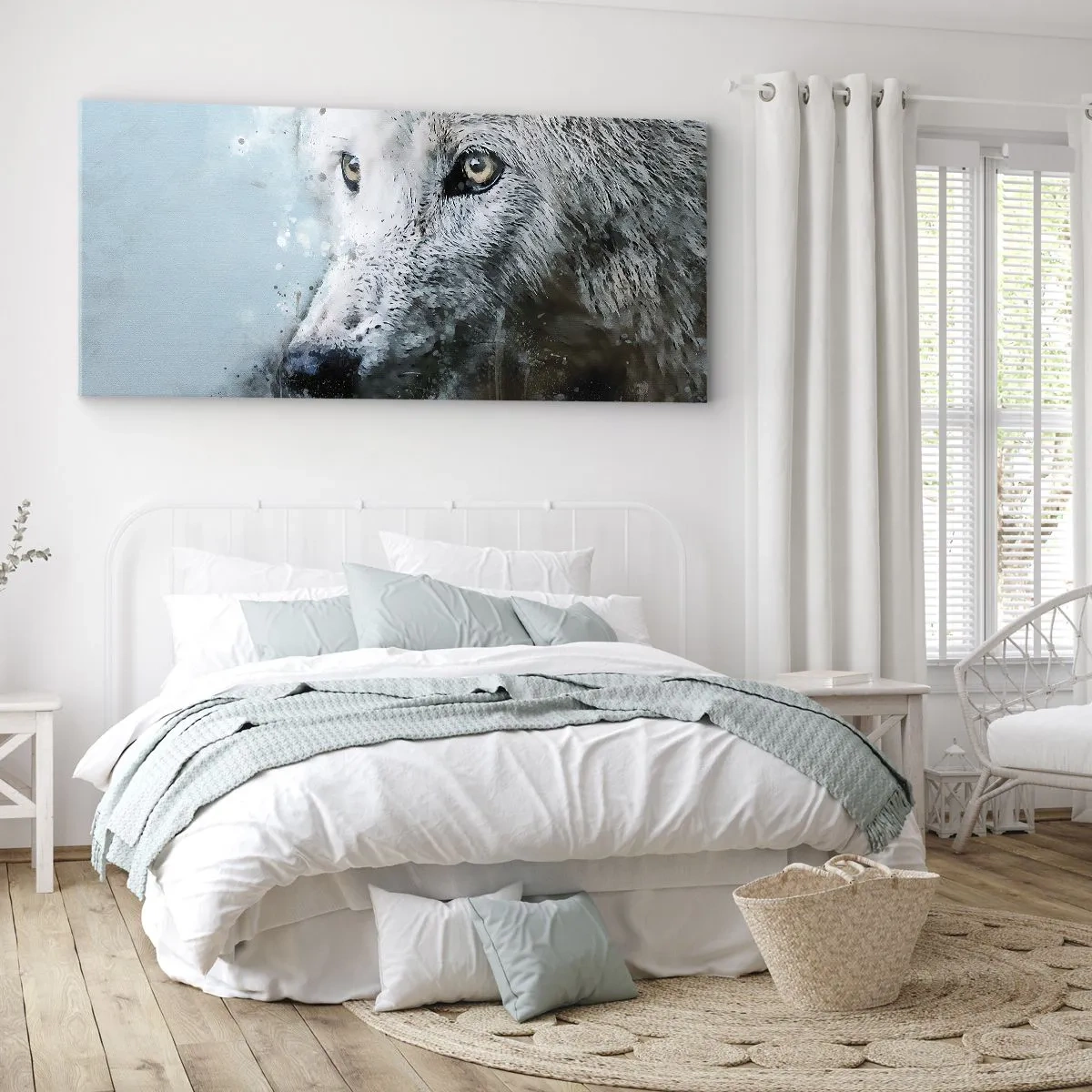 Canvas picture - Meet Wolf Soul - 120x50 cm