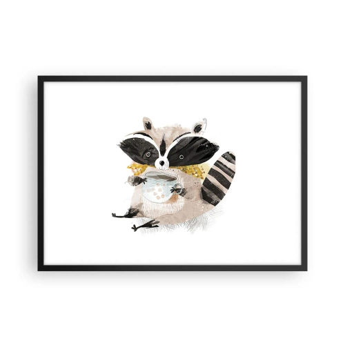 Poster in black frame - My Friend Raccoon - 70x50 cm