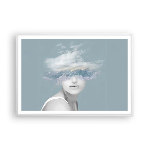Poster in white frmae - With the Head In the Clouds - 100x70 cm