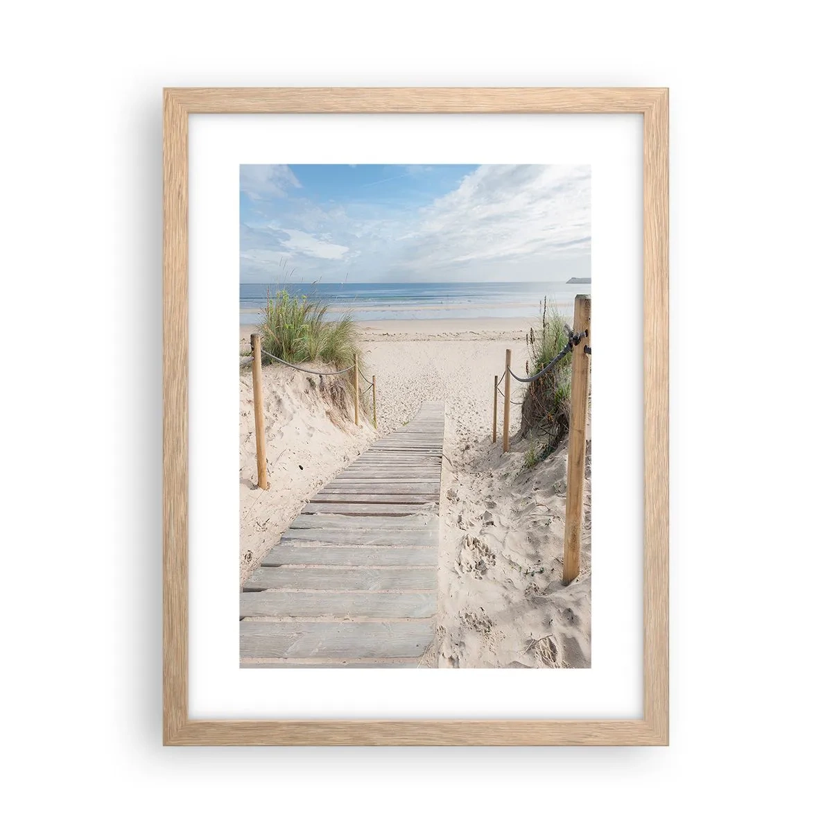 Poster in light oak frame - Until the Horizon - 30x40 cm
