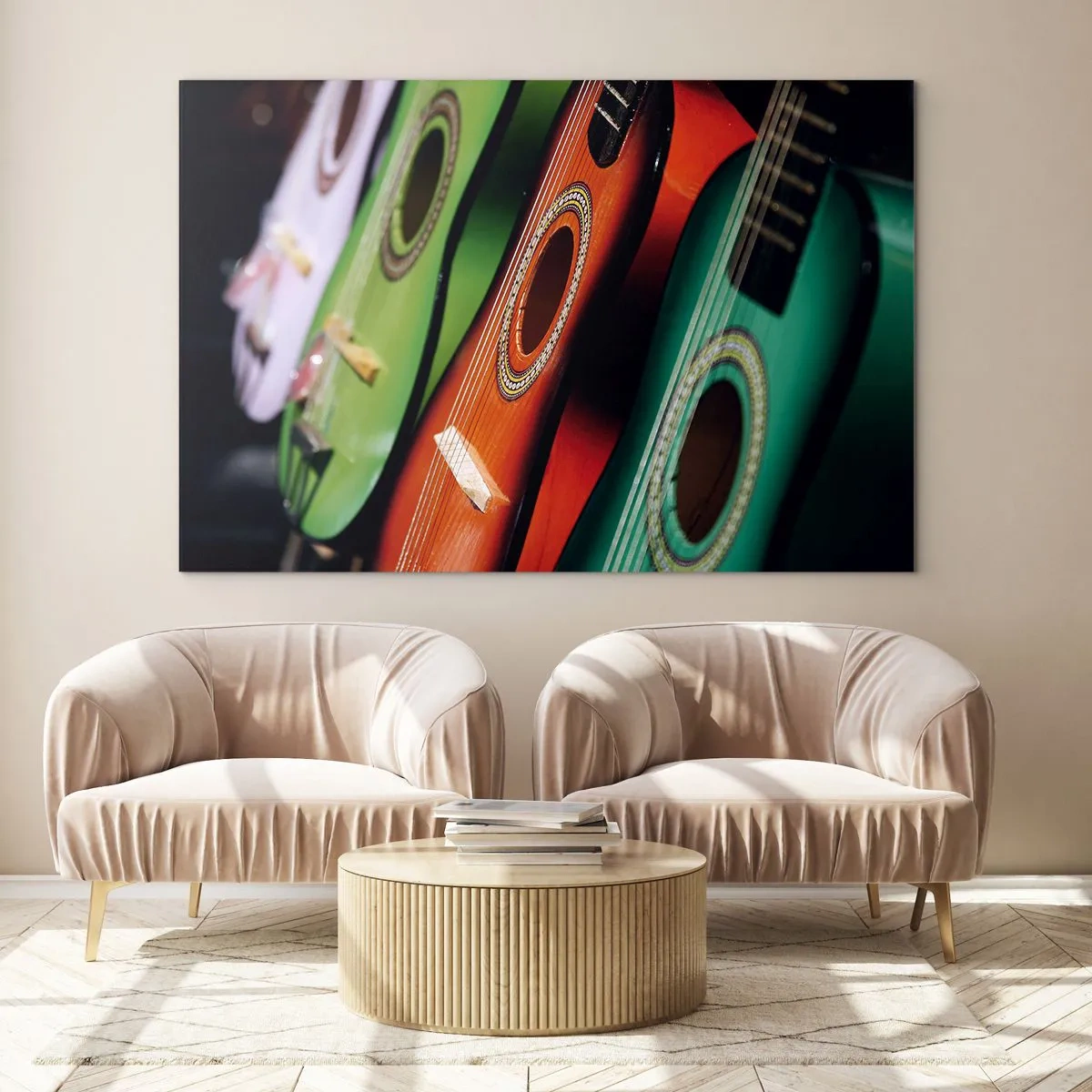 Glass picture - Guitar Has Many Shades - 100x70 cm