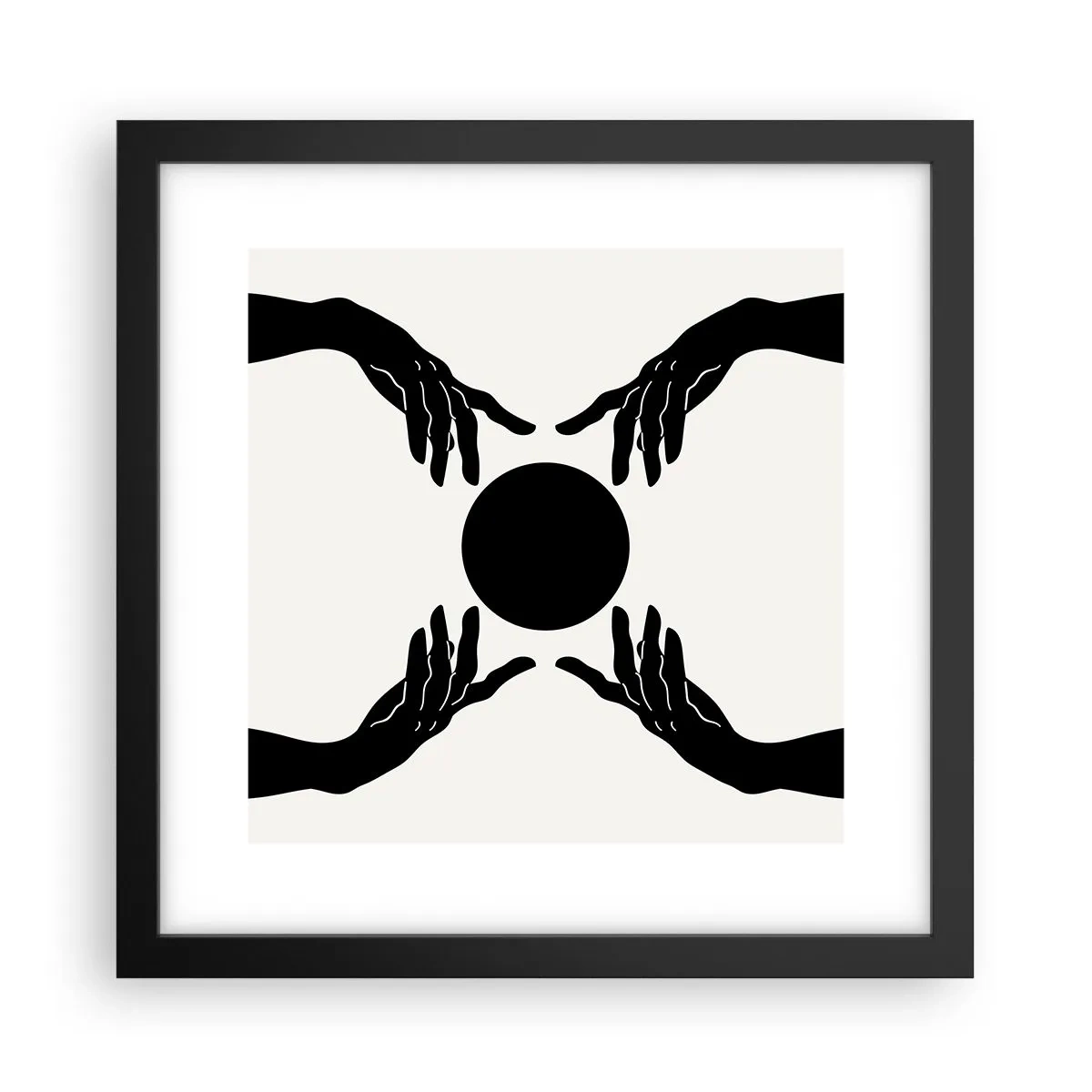Poster in black frame - Secret Sign - 30x30 cm
