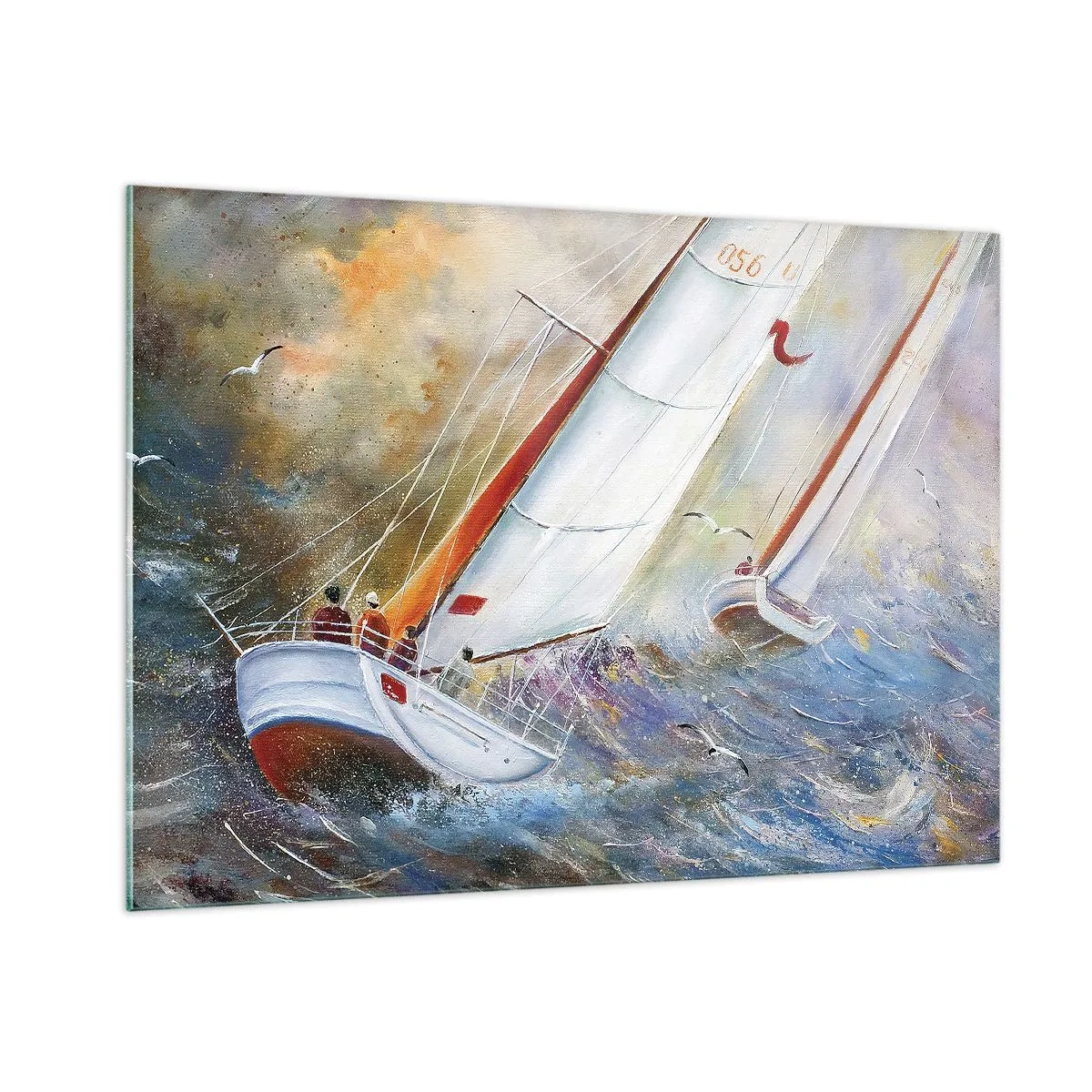 Glass picture - Running on the Waves - 100x70 cm