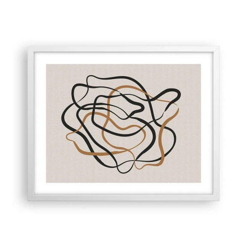 Poster in white frmae - Everything Is Tangled UP - 50x40 cm