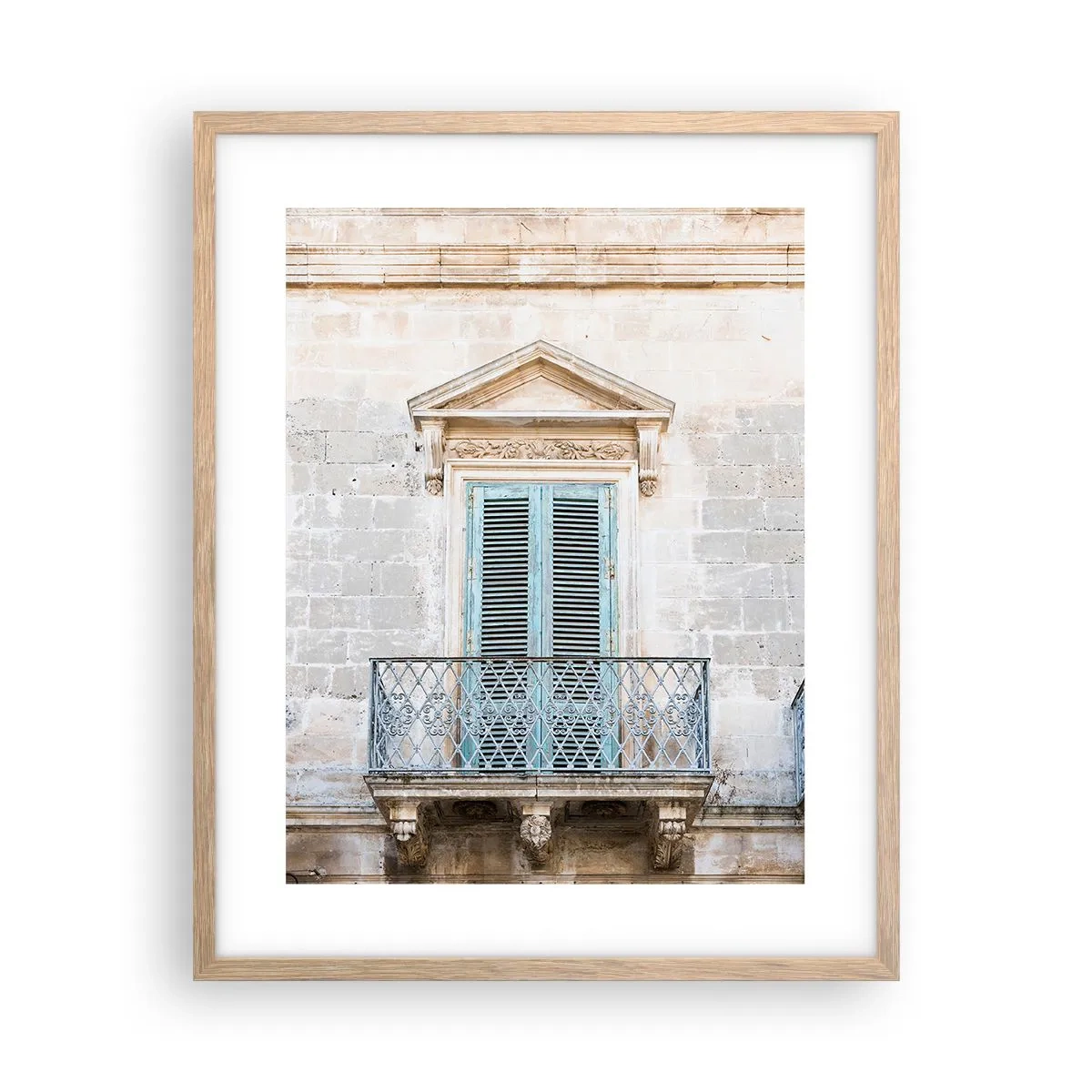 Poster in light oak frame - Exceptional Charm of Italy - 40x50 cm