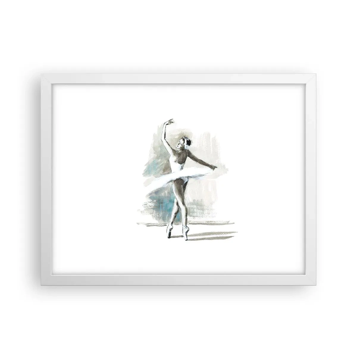 Poster in white frmae - Enchanted into a Swan - 40x30 cm