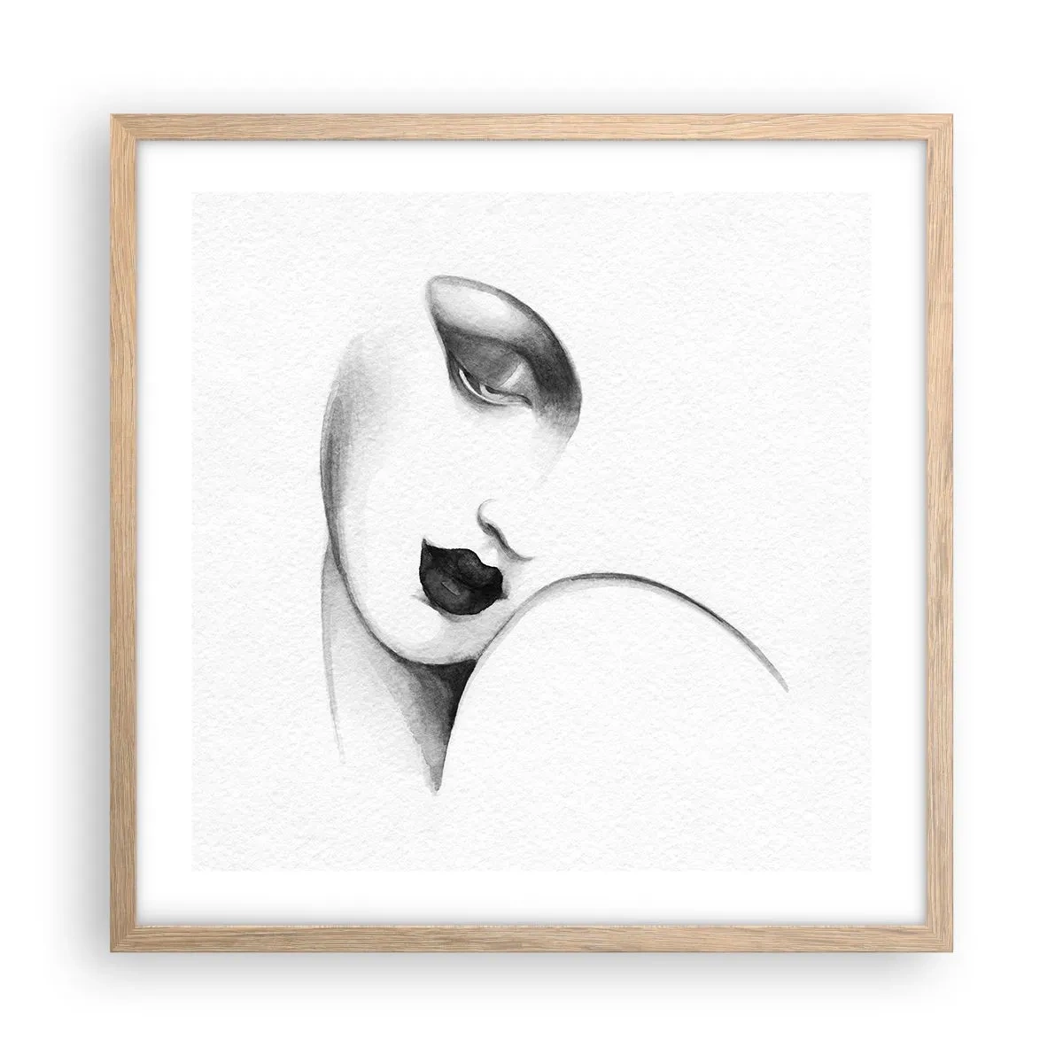 Poster in light oak frame - Lempicka Style - 50x50 cm