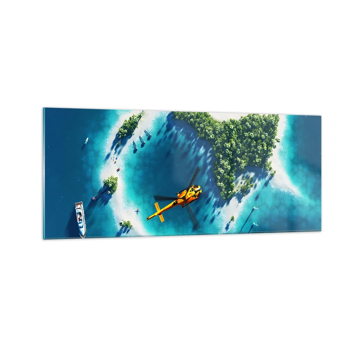 Glass picture - Get Yourself an Island - 100x40 cm