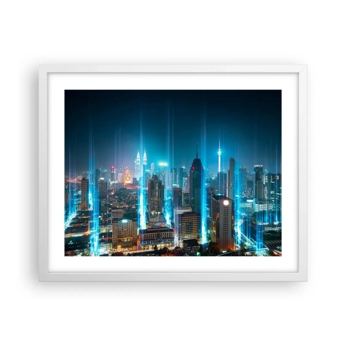 Poster in white frmae - Berlin Lights - 50x40 cm