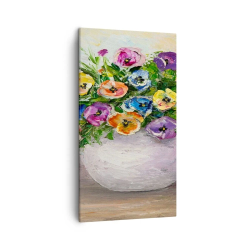 Canvas picture - Still Life with White Vase - 45x80 cm