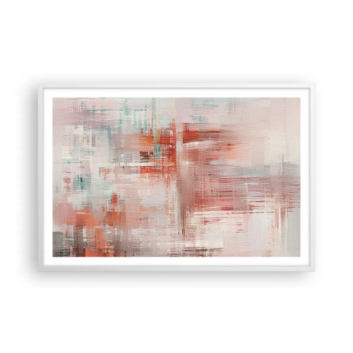 Poster in white frmae - Foggy but Pink - 91x61 cm