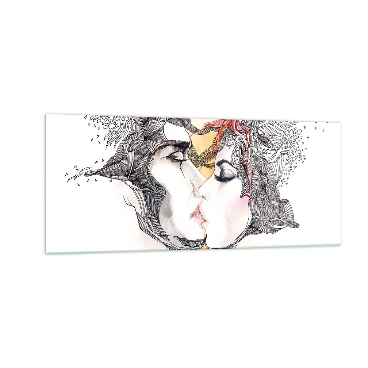 Glass picture - World Does Not Exist - 100x40 cm