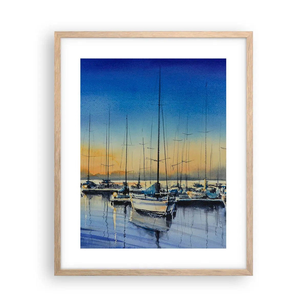 Poster in light oak frame - The End of a Good Day - 40x50 cm