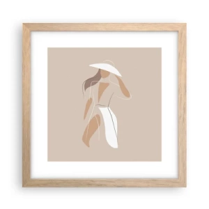 Poster in light oak frame - Fashion Is Fun - 30x30 cm