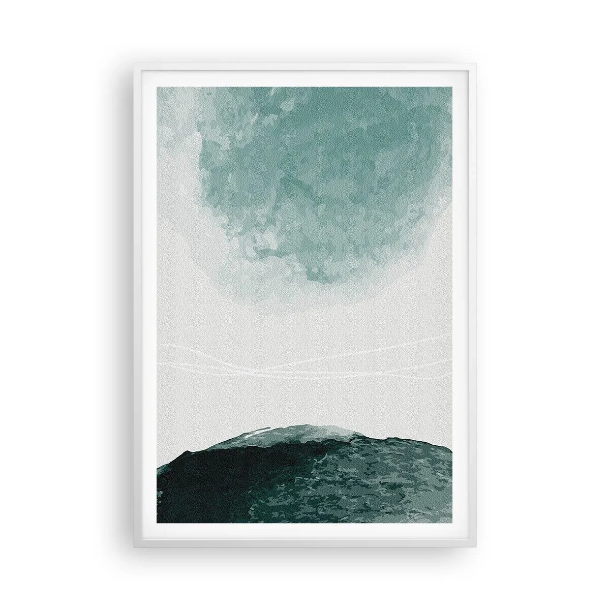 Poster in white frmae - Encounter With Fog - 70x100 cm