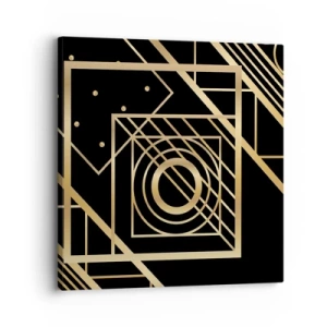 Canvas picture - Golden Geometry - 30x30 cm