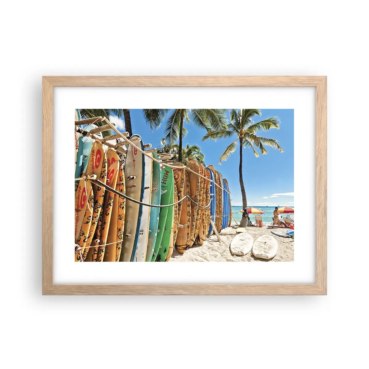 Poster in light oak frame - Sunny Fun - 40x30 cm